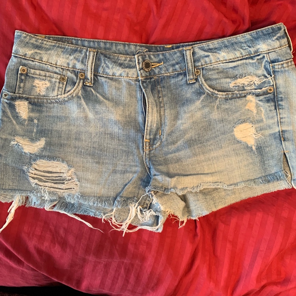 American Eagle Denim Distressed Jean Shorts, 6